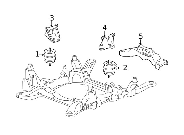 Genuine GM Driver Side Engine Mount Bracket 10360745
