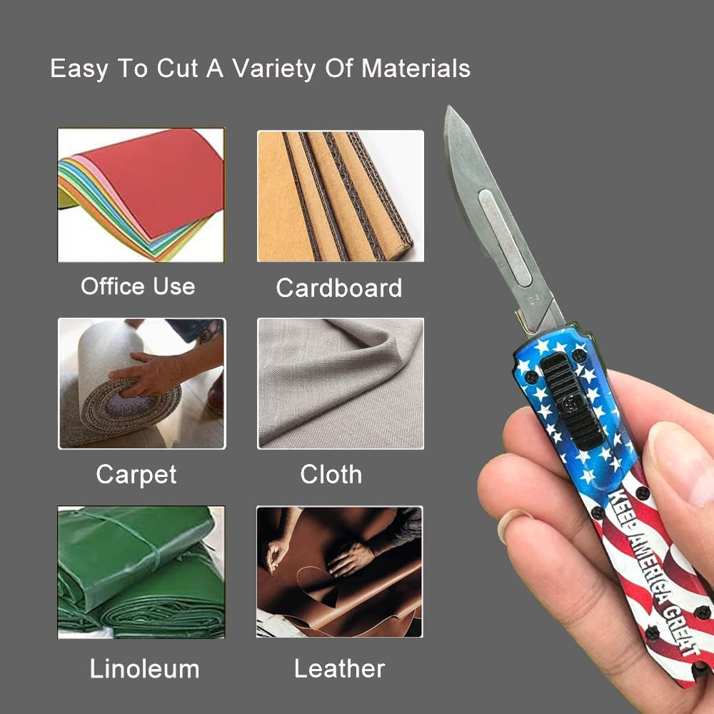 EDC Automatic Scalpel Knife, Mini Automatic Utility Knife, Auto Box Cutter Retra