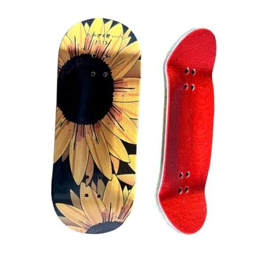 Handmade Fingerboard Deck 97x35.5mm 6-Layer Color Maple Pro Deep Sunflower