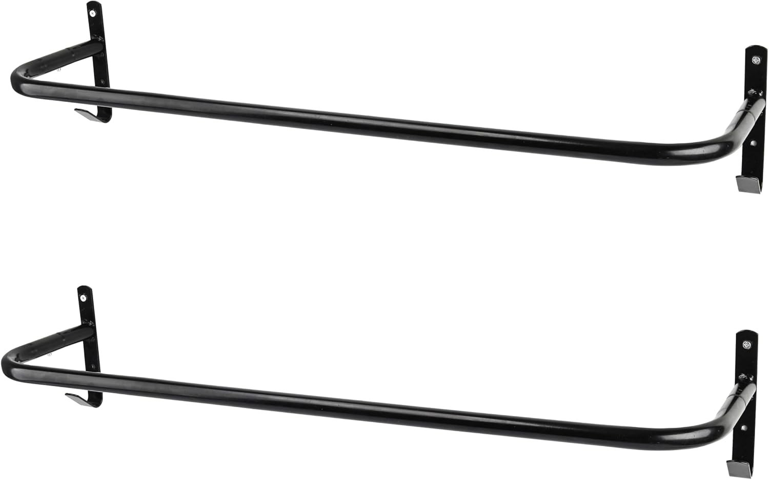 2 Pcs Blanket Rack with Bridle Hooks, Wall Mounted Horse Blanket Bar 34 Inch
