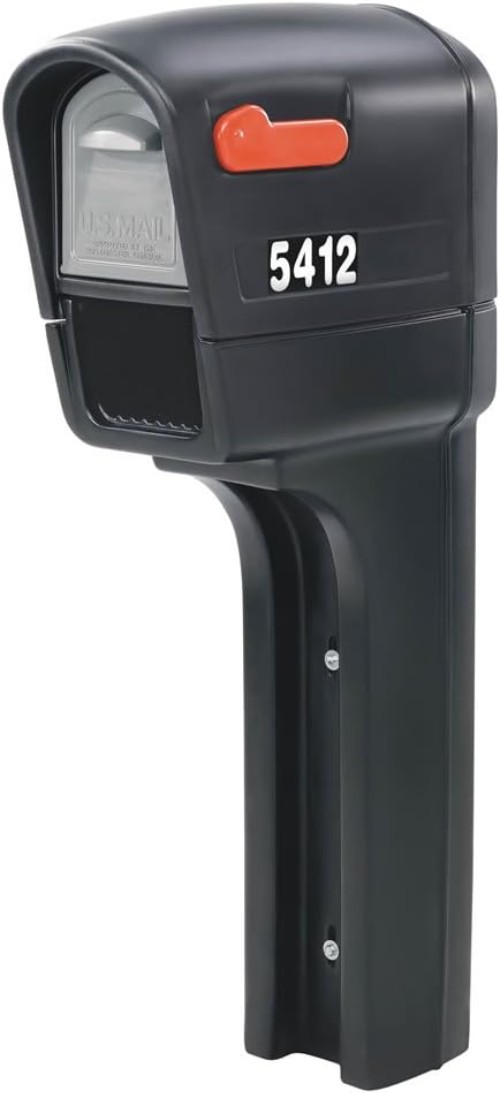 Stylish Black MailMaster Plus Mailbox Set
