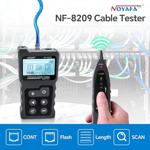 Network Cable Tester, Ethernet Cable Wire Tester with POE & NCV for NF-8209