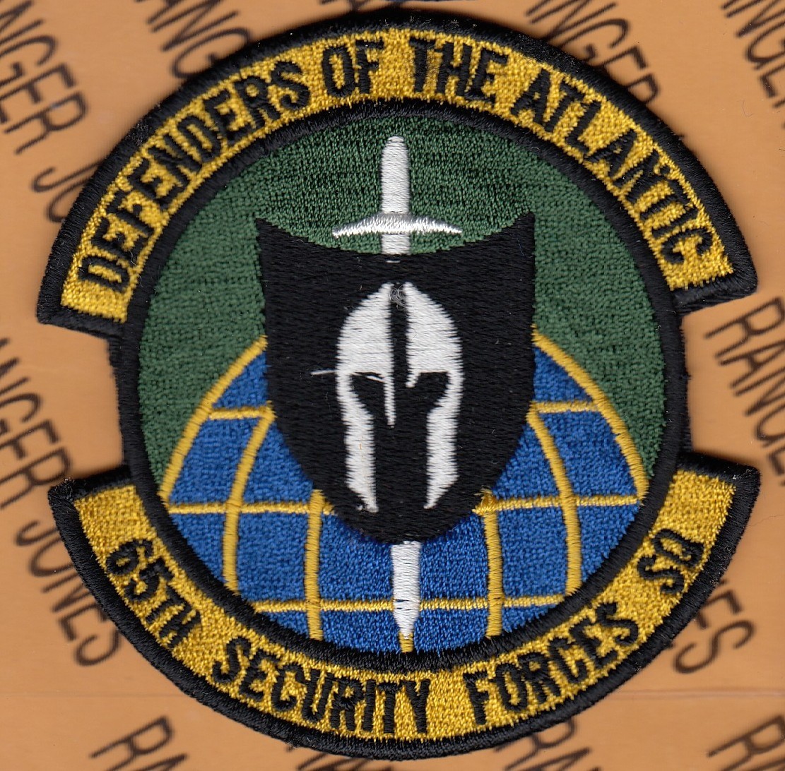 USAF Air Force 65th Security Forces Sq SFS Defenders of Atlantic ~3.75" patch