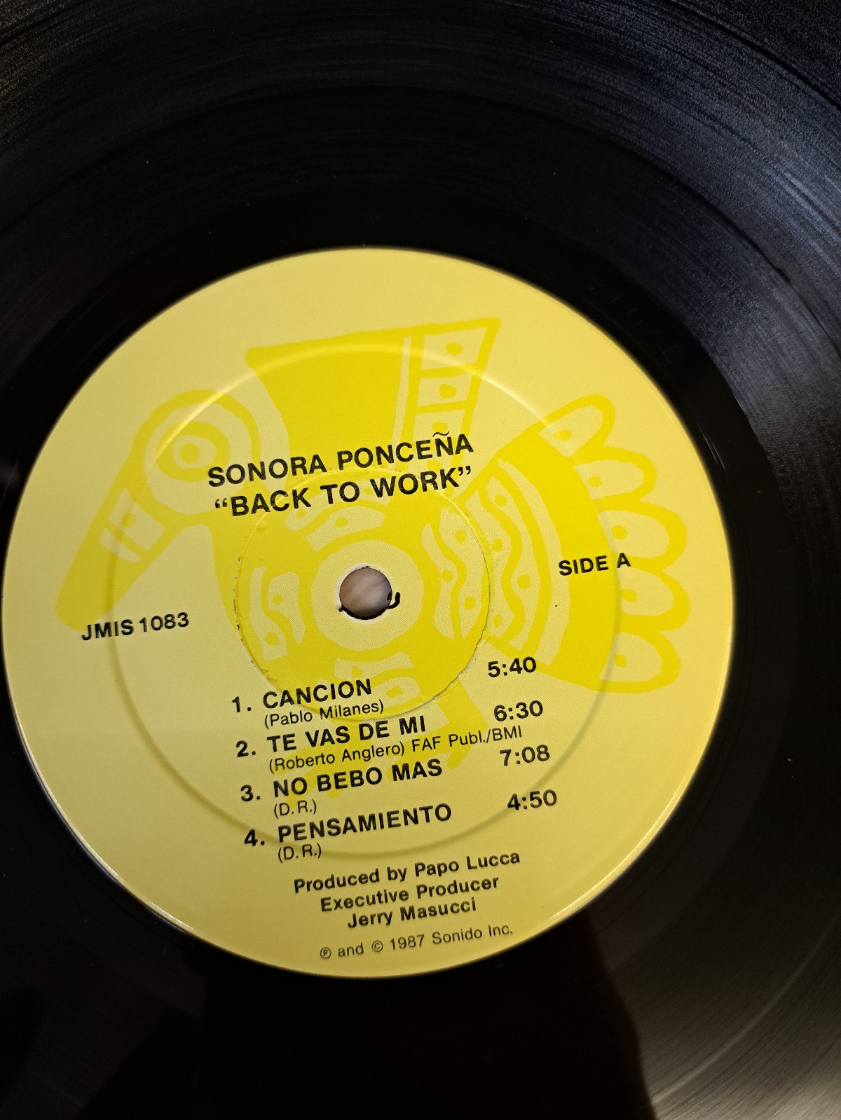 Sonora Poncena Back to Work Vinyl Record, JMIS 1083