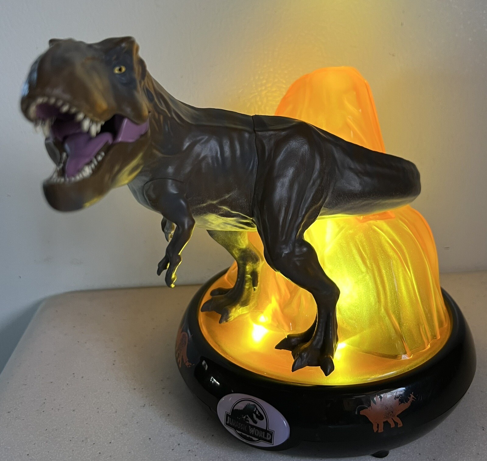 Jurassic World Park T-Rex Dinosaur Volcano Night Light