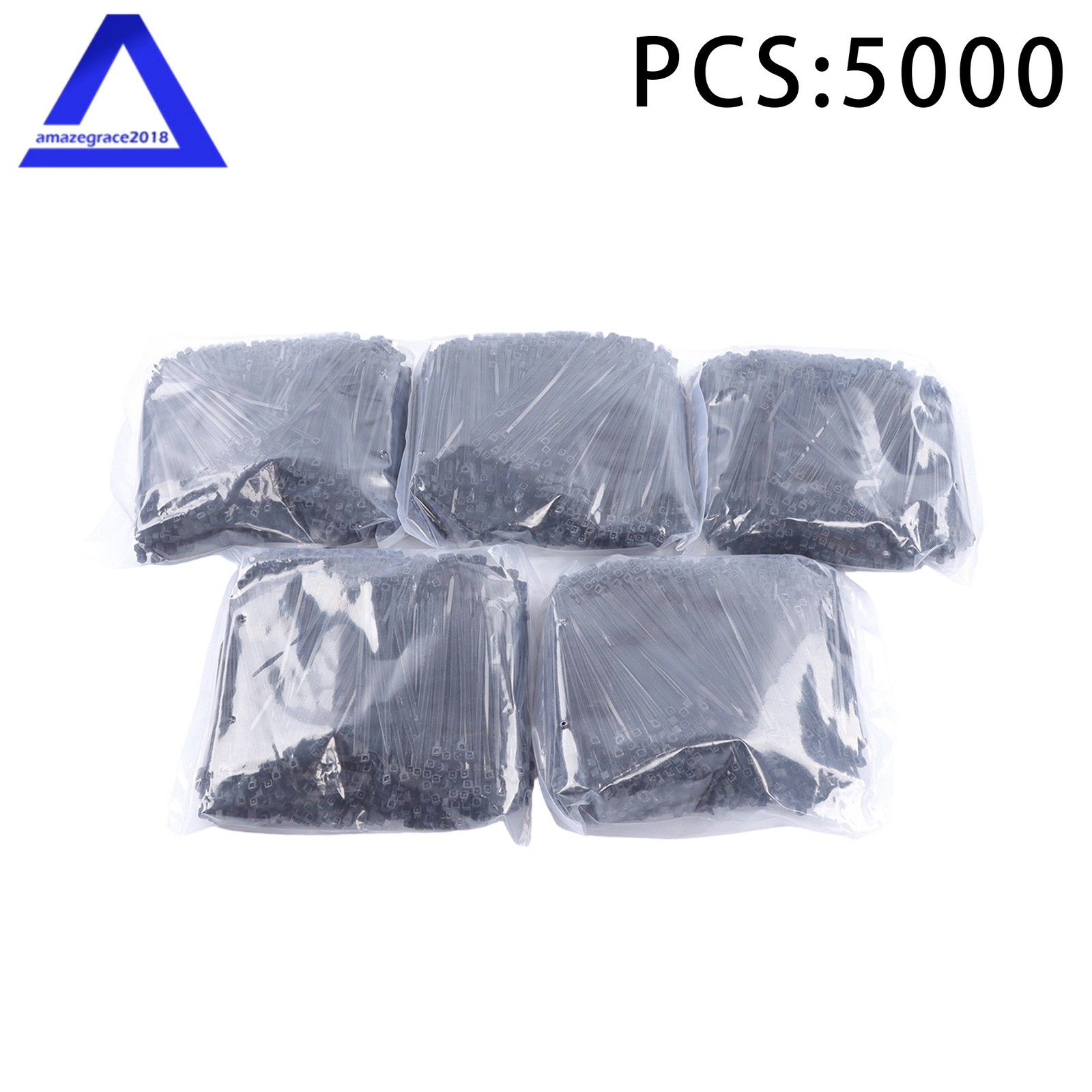 5000 Pack Plastic Nylon Cable Zip Ties, 4-inch & 18LBS High Tensile Strength
