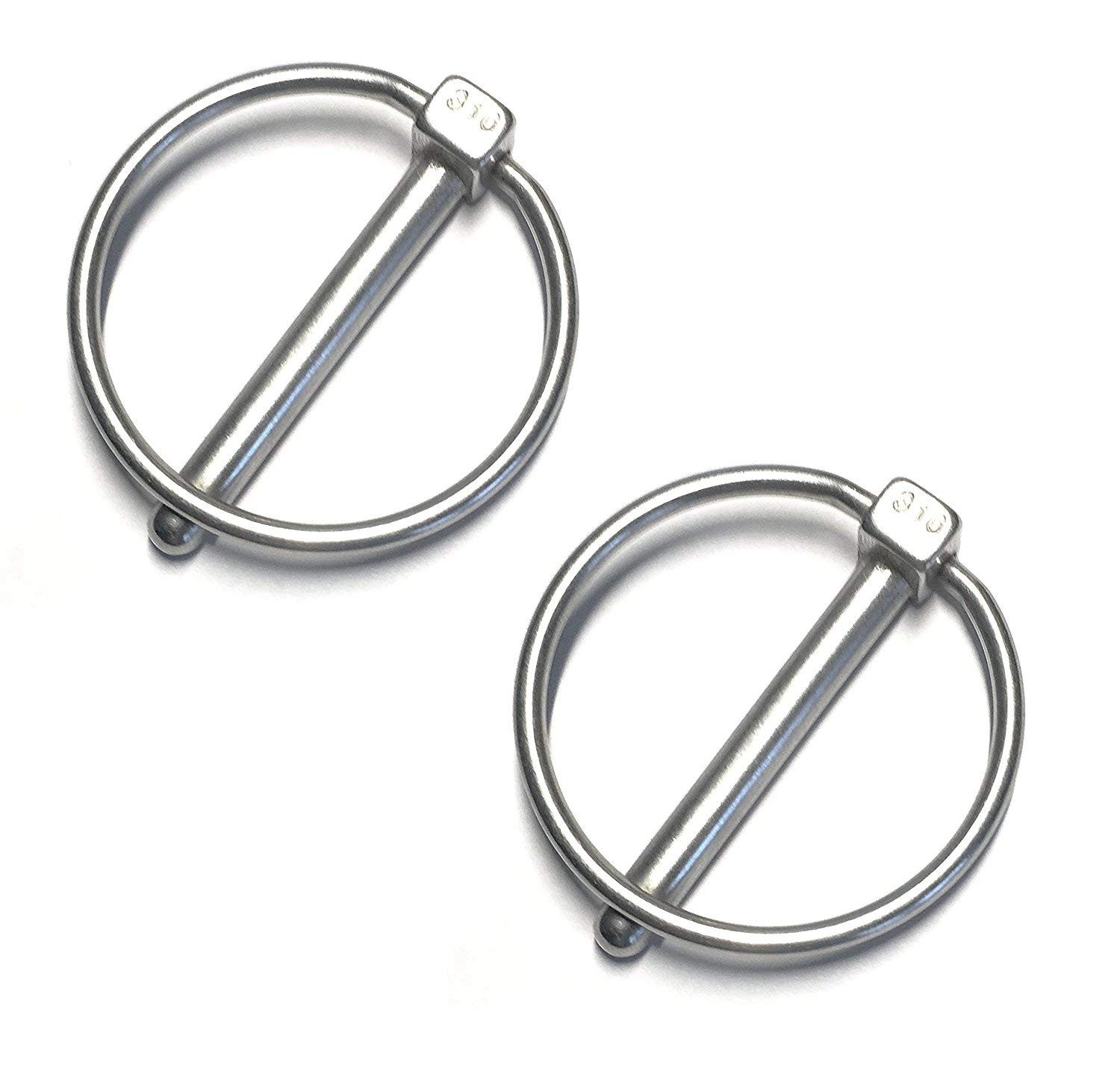 US STAINLESS Stainless Steel 316 Linch Pin Ring Catch 6mm x 25mm, Silver