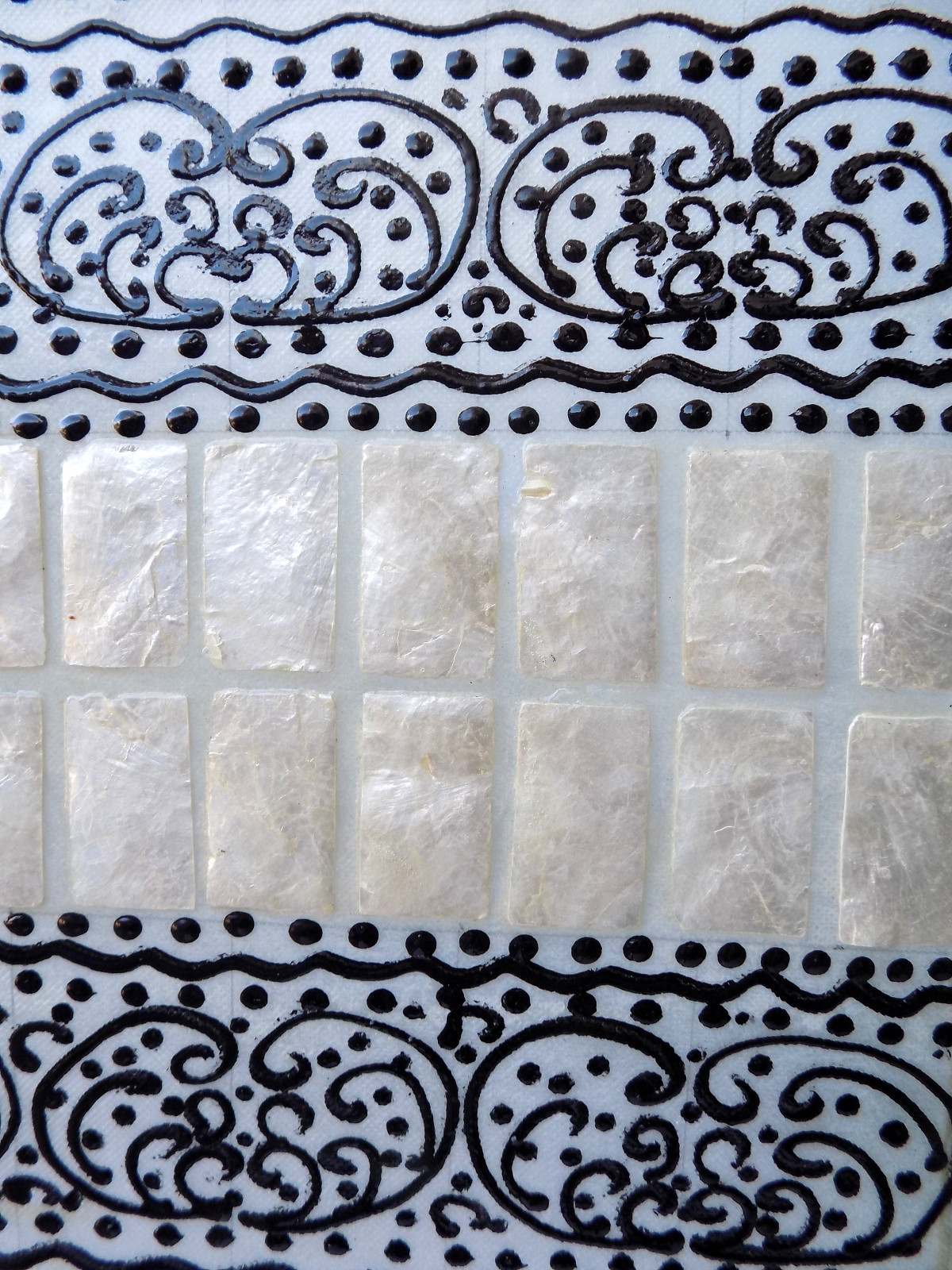 Applique Resin And Nacre White cm27x12x30 Ethnic Light Wall Modern A