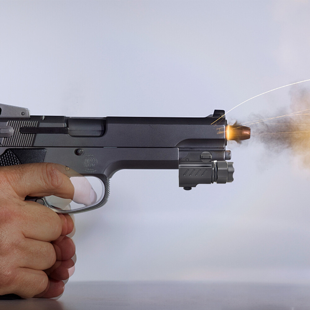 Compact LED Tactical Gun Light Weapon Light Rail Mounted For Glock 17 Picatinny