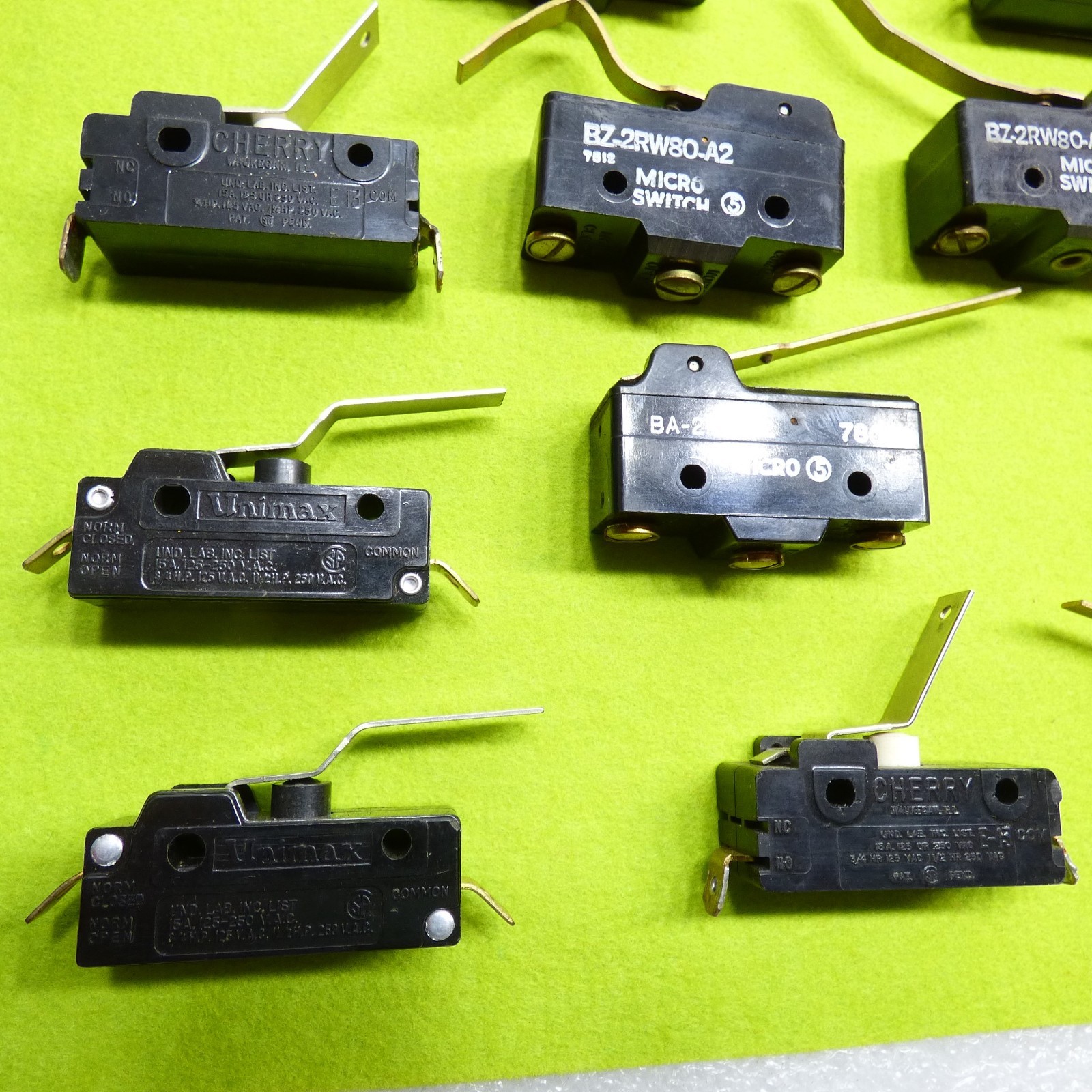 12 Micro switch lot lever action Honeywell Cherry Vnimax more microswitch