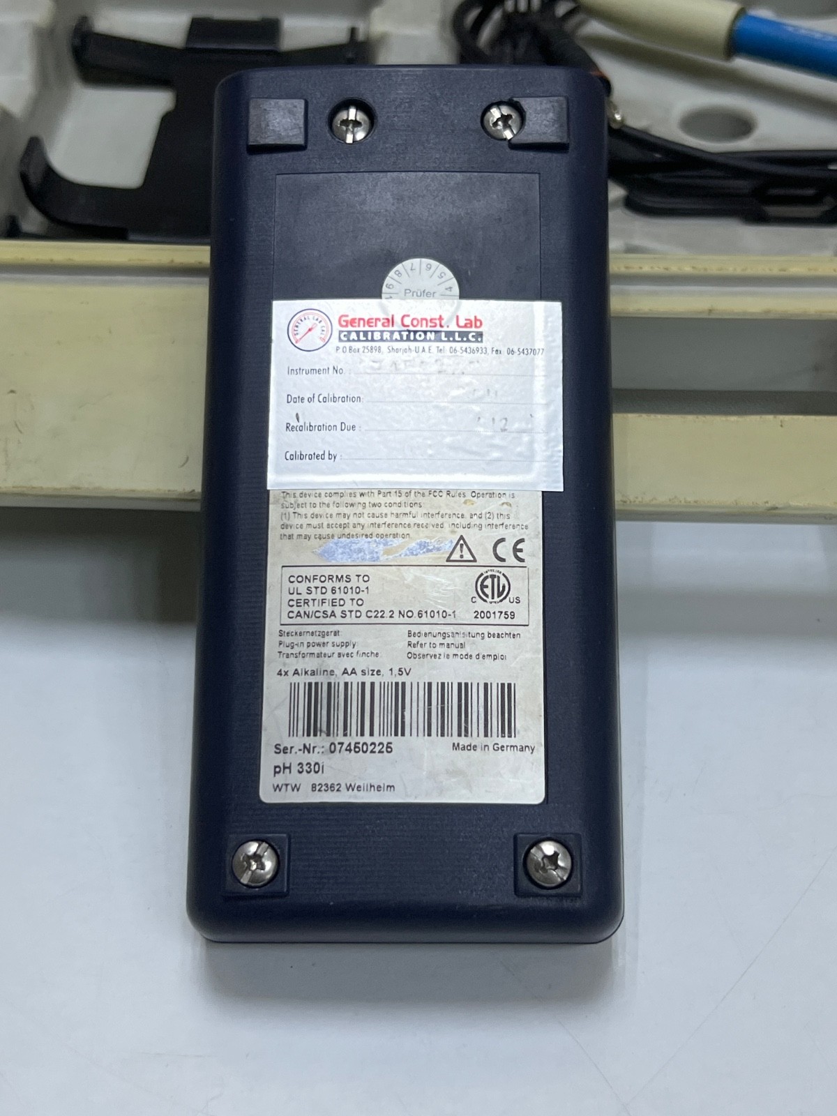 WTW PH330i + SenTix 41 PH Meter