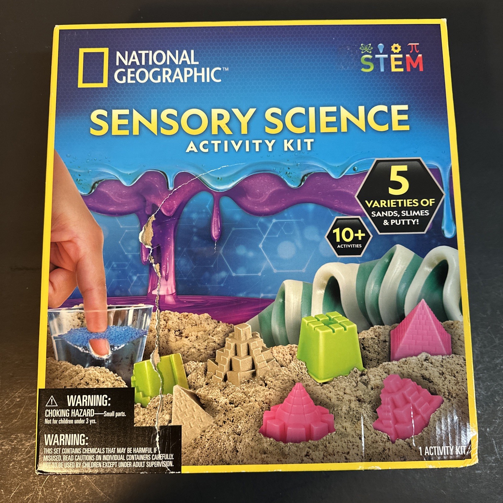 National Geographic Sensory Science Activity Kit 10 Activities Sand Putty Slime