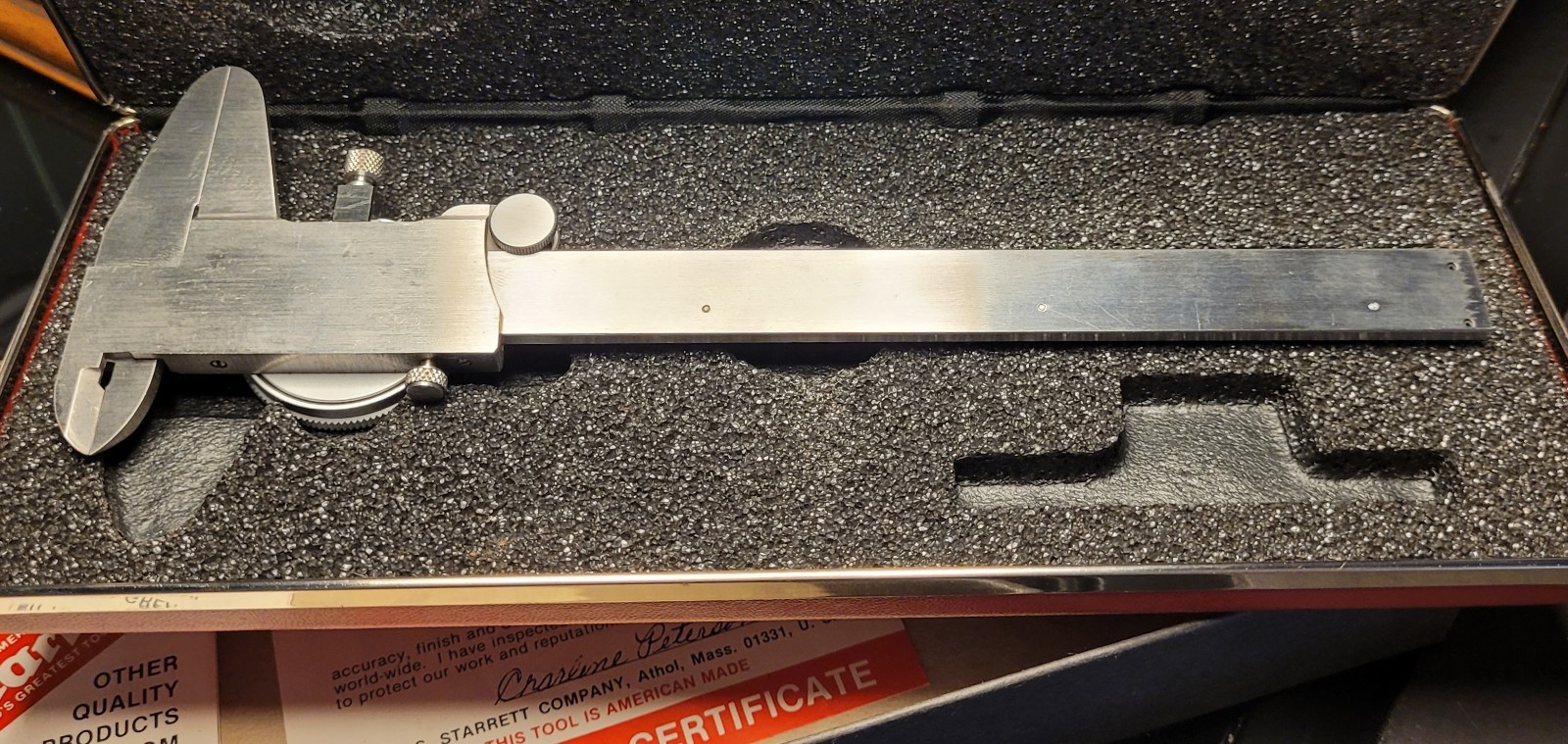 NOS Starrett 120Z-6 Dial Caliper 0-6" .001" EDP 55951 Made in USA - Mint in Box