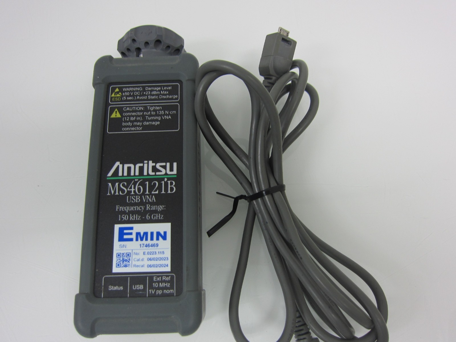 (AS-IS)Anritsu 1-PORT USB ShockLine Network Analyzer MS46121B,6GHz,Selftest Fail