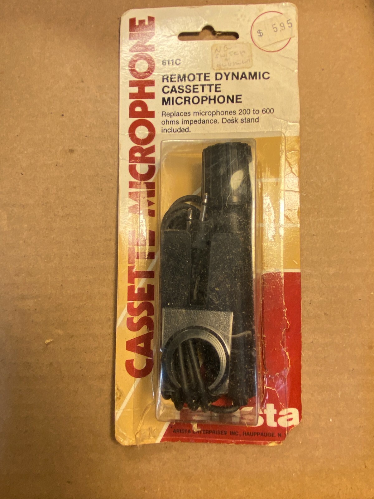 NOS NIB Vintage Arista 611C Microphone w/ Stand Great Condition Guaranteed