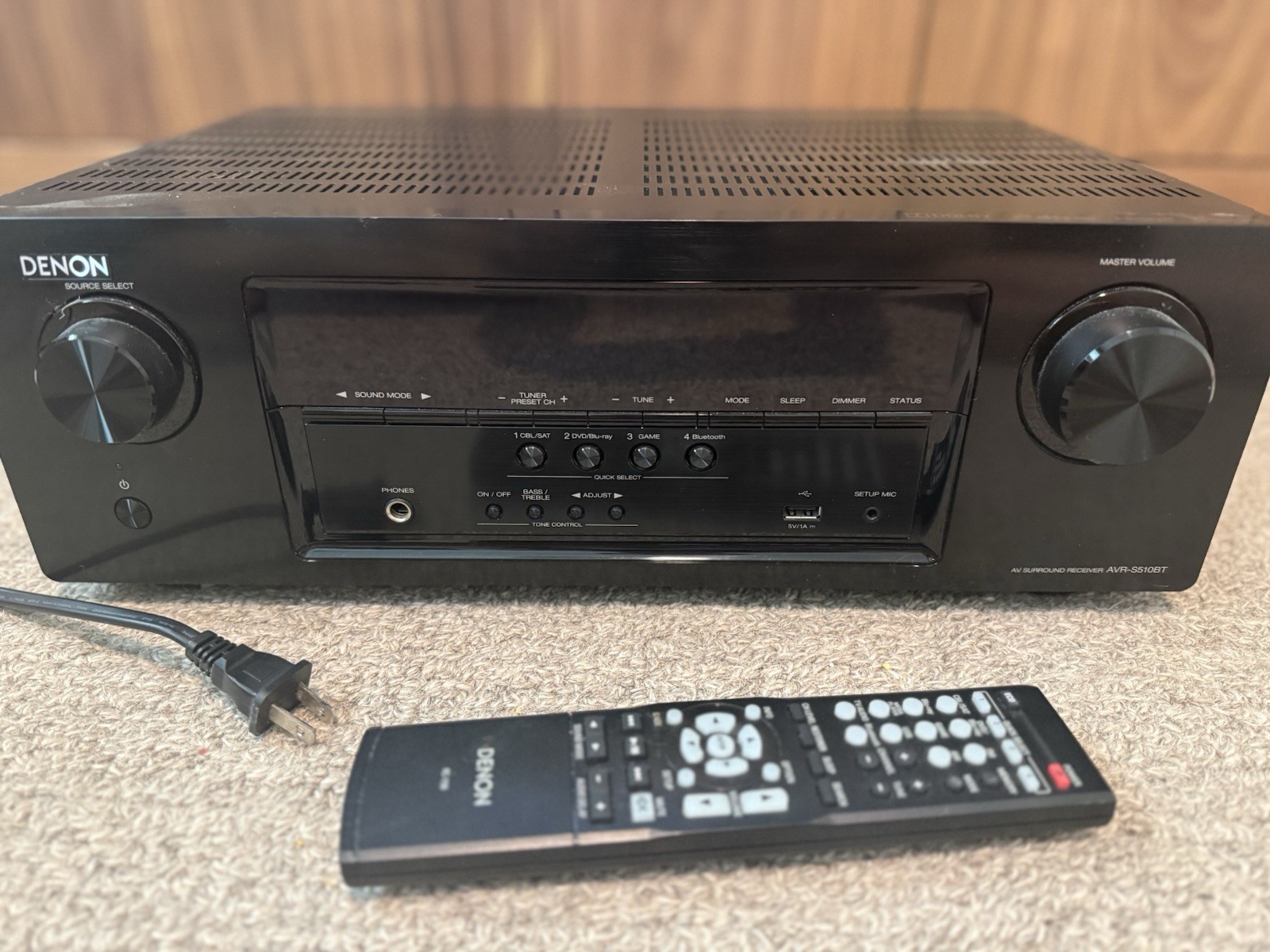 Denon AVR-S510BT AV Surround Receiver for Home Theater 5.2 Channel