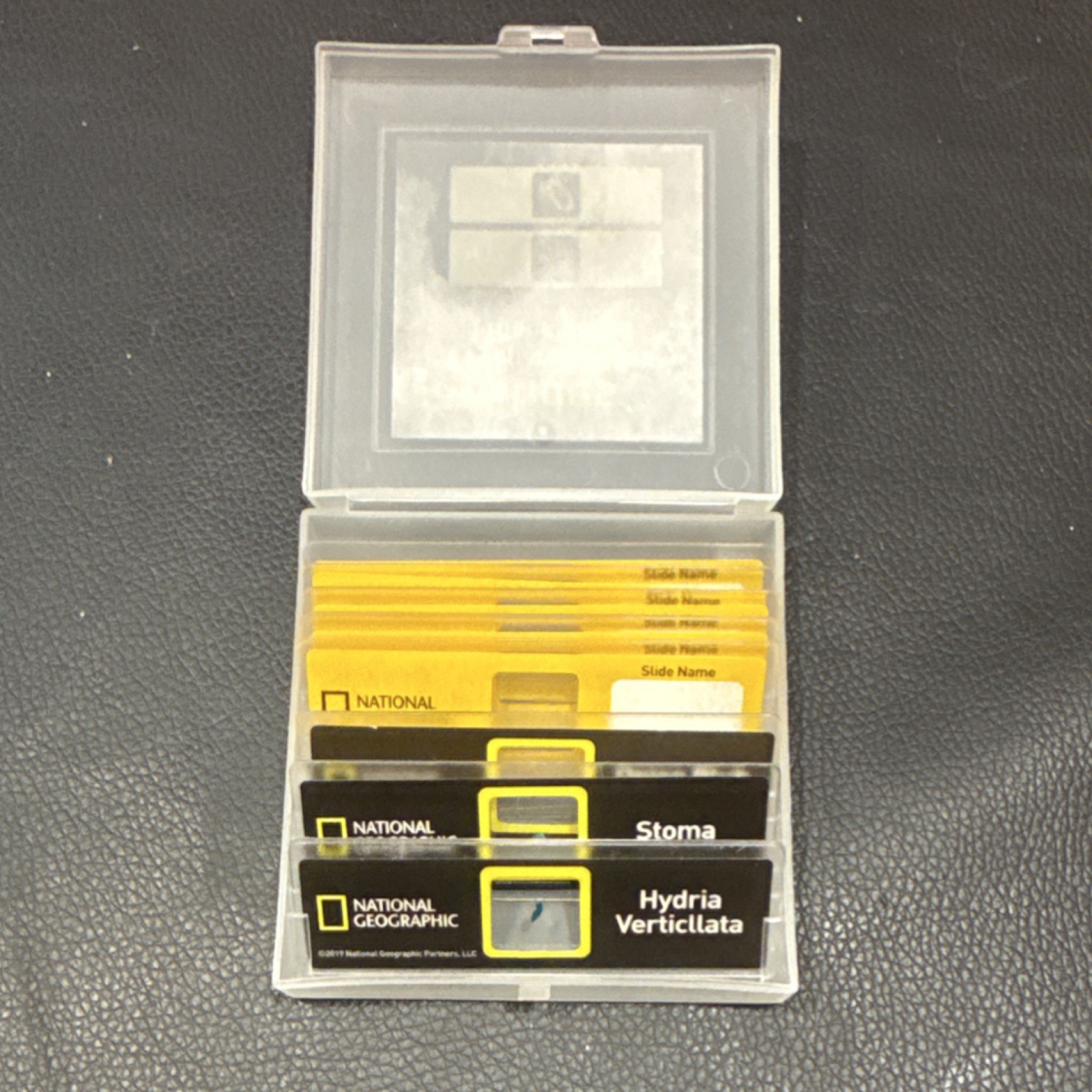 National Geographic Prepared Microscope Slides Set, Clear Storage Case
