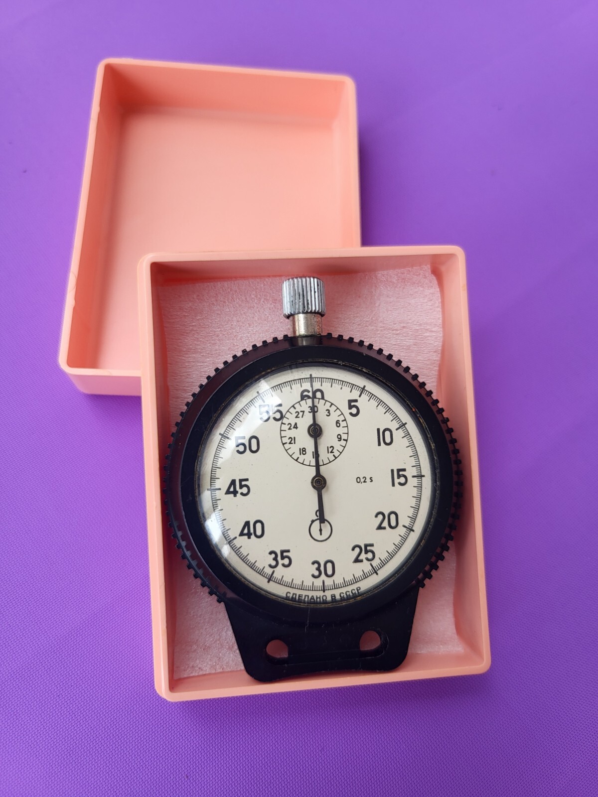 Vintage Soviet mechanical stopwatch AGAT  made in USSR  Секундомер Агат