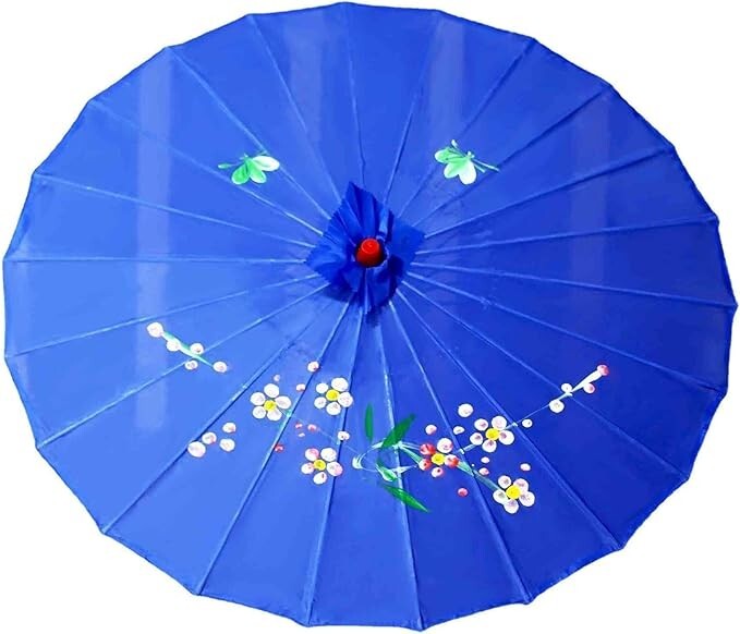 6 Pack Dark Blue  Nylon Umbrella Parasol Dance 32 in Adult Size S-3198x6