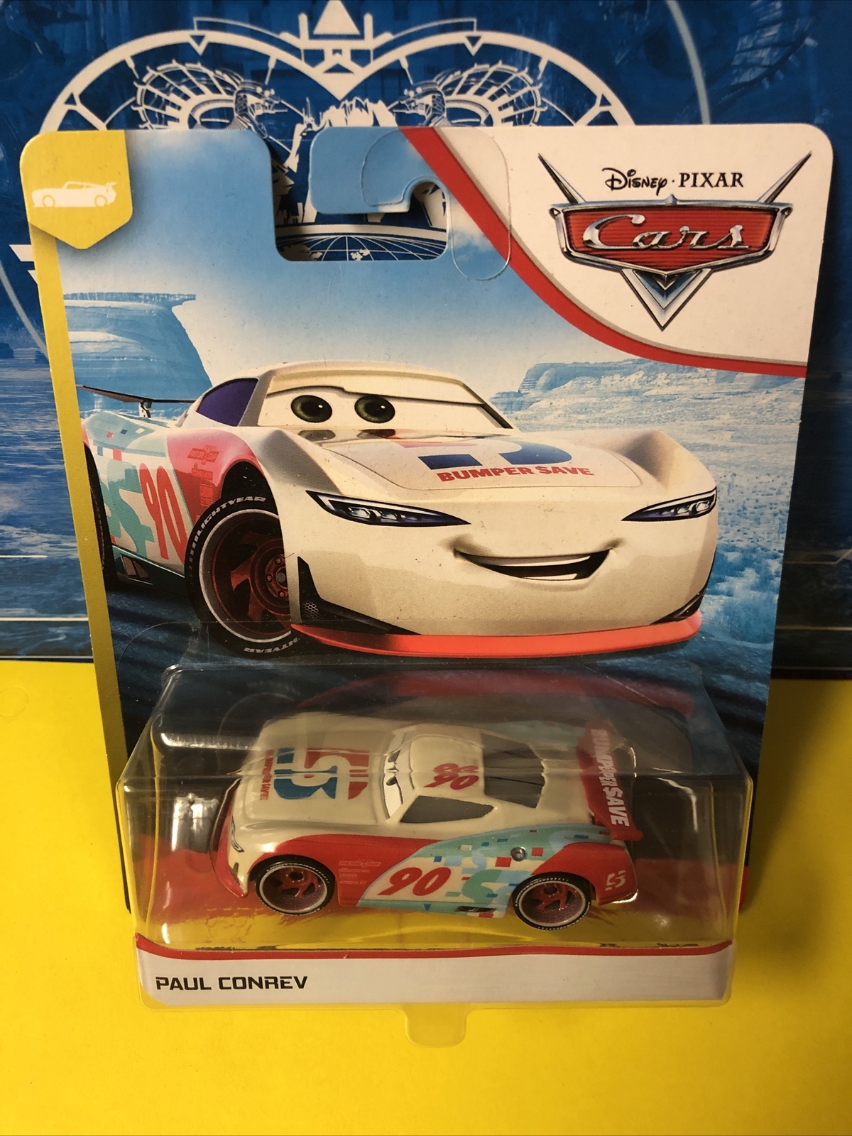 Disney Pixar Cars Next-Gen Piston Racer Paul Conrev Racer Bumper Save VHTF 2019