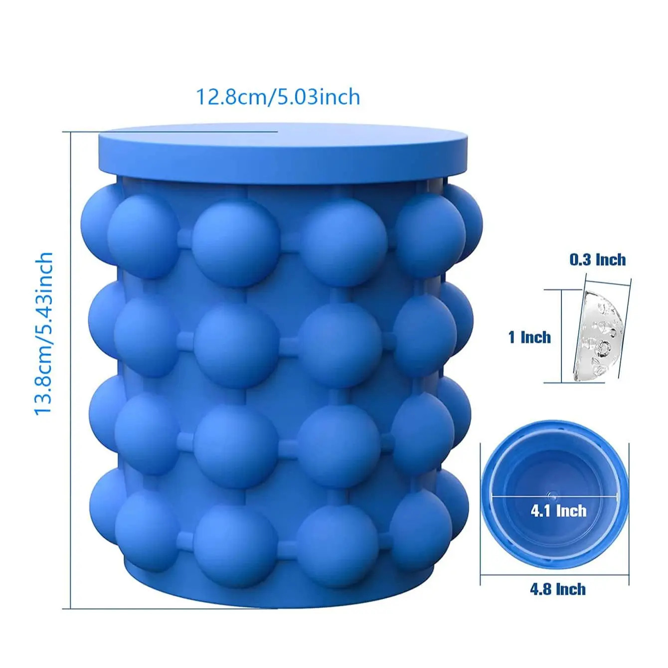 Portable Silicone Ice Cube Maker Bucket