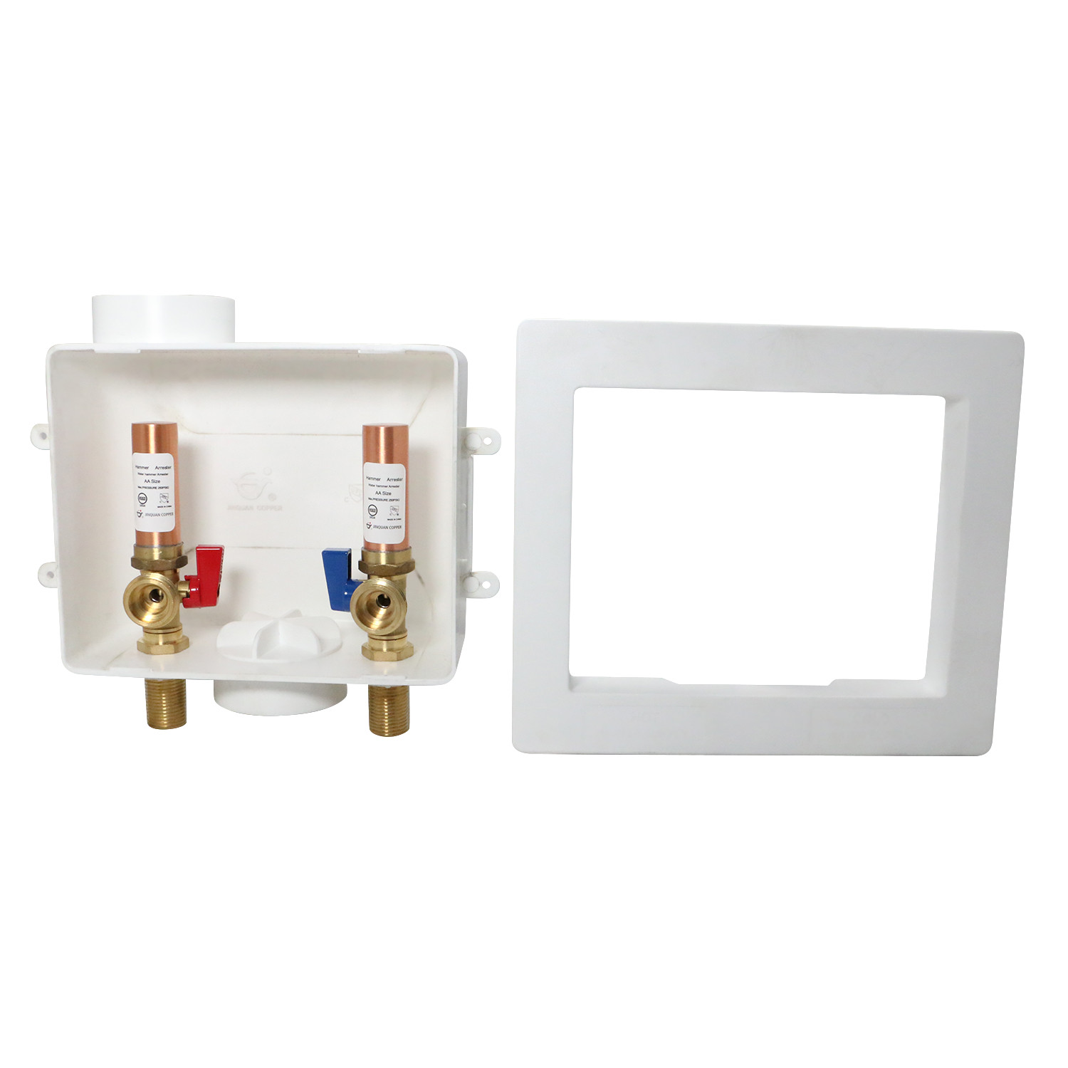 4 Pack XFITTING Washing Machine Outlet Box, 1/2" MIP / Sweat x 3/4" MHT, R&B