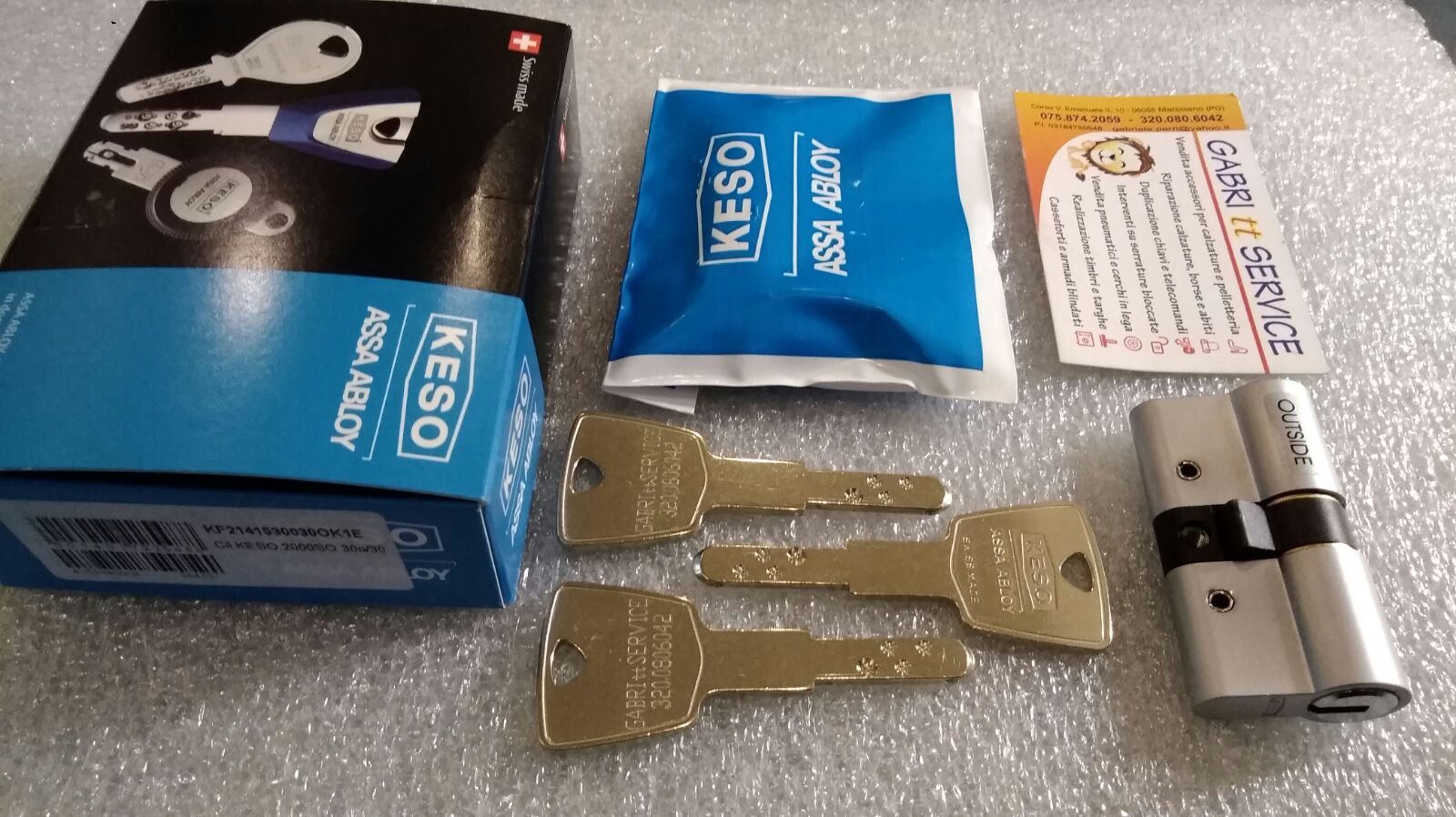 Axle Abloy Keso 30/30 K/K Omega 2000S EUROPEAN CYLINDER SWISS SAFETY CYLINDER