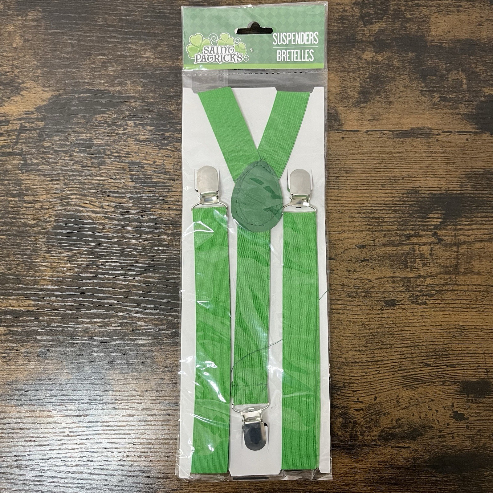 Adult Green Adjustable Suspenders Belt Clown St Patrick’s Day Costume NIP 2008