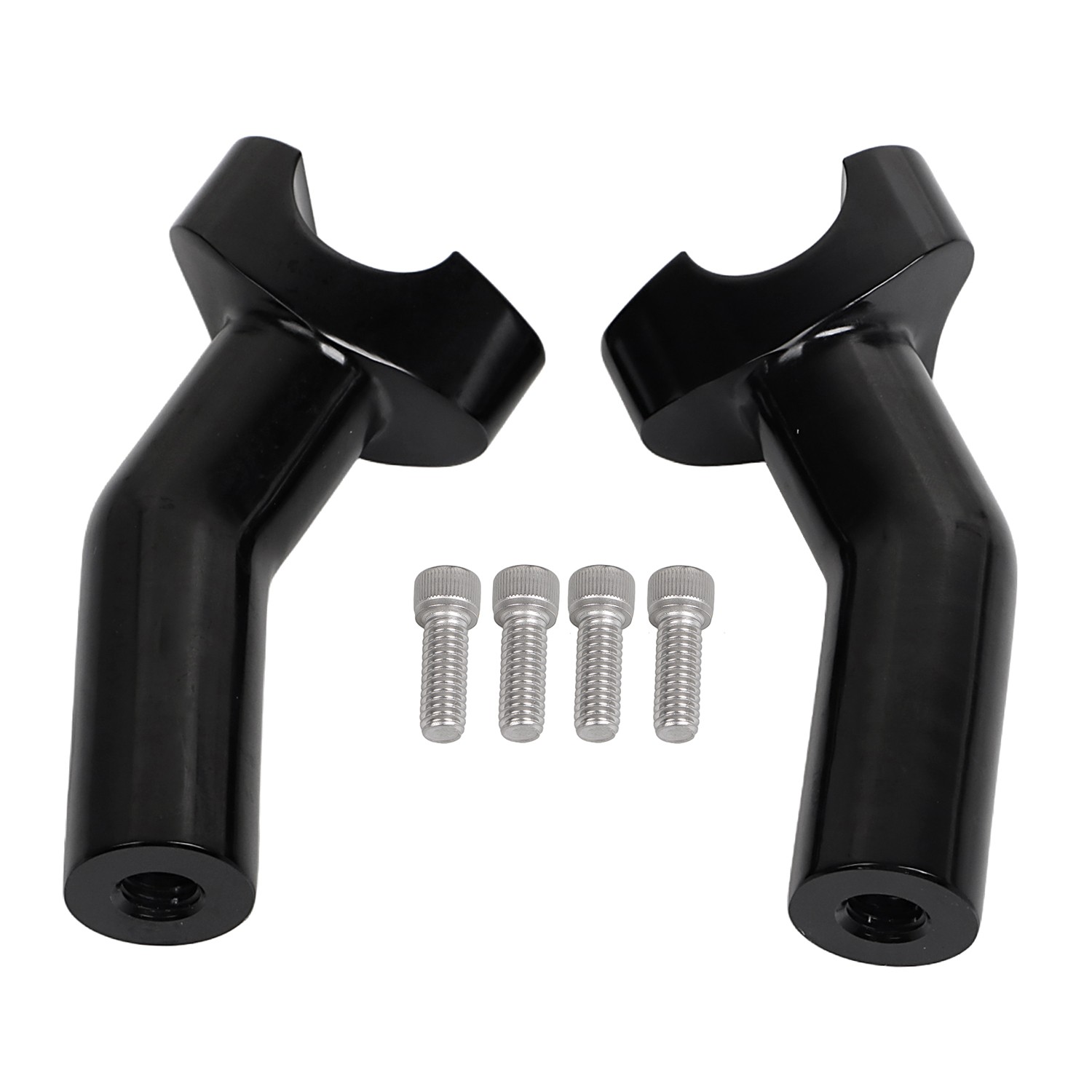 4.5" Tall Pullback Handlebar Risers For Harley Dyna Street Bob Heritage Softail