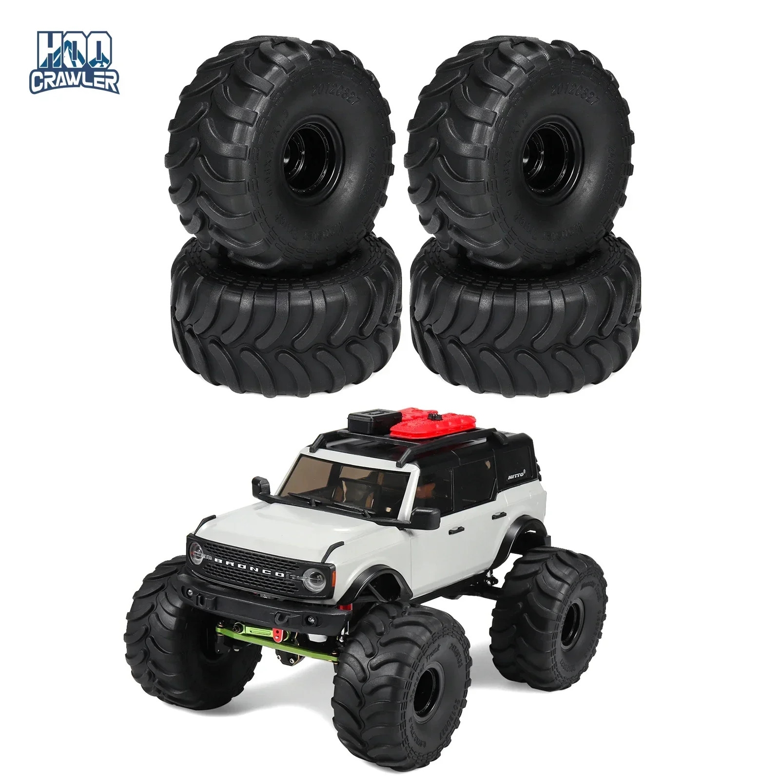Hoocrawler SCX24 Monster Truck Tires with Wheels Rim 1:24 RC Car Tires for Axial