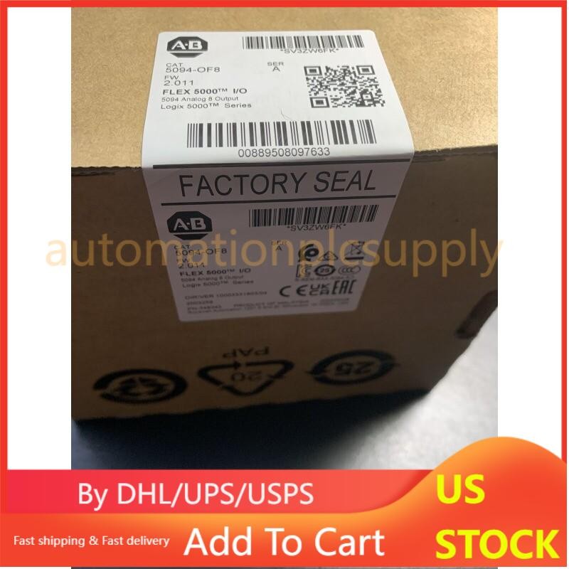 Sealed AB 5094-OF8 Flex 5000 I/O Analog 8 Output 5094OF8 New In Box US Free Tax