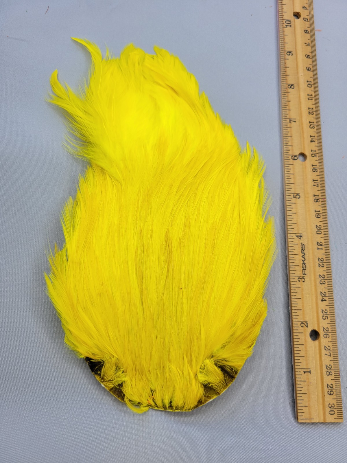 Lot 128,  Top Quality  YELLOW  India Rooster Streamer Neck Cape Feathers