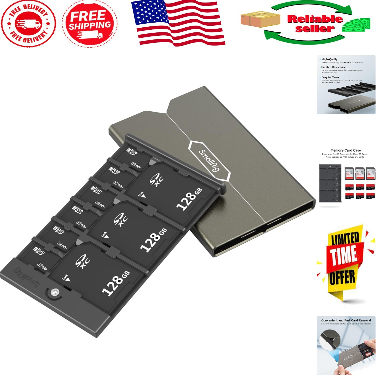 Durable Memory Card Holder with Anti-Fall Design - Ideal for Photography - 2832B