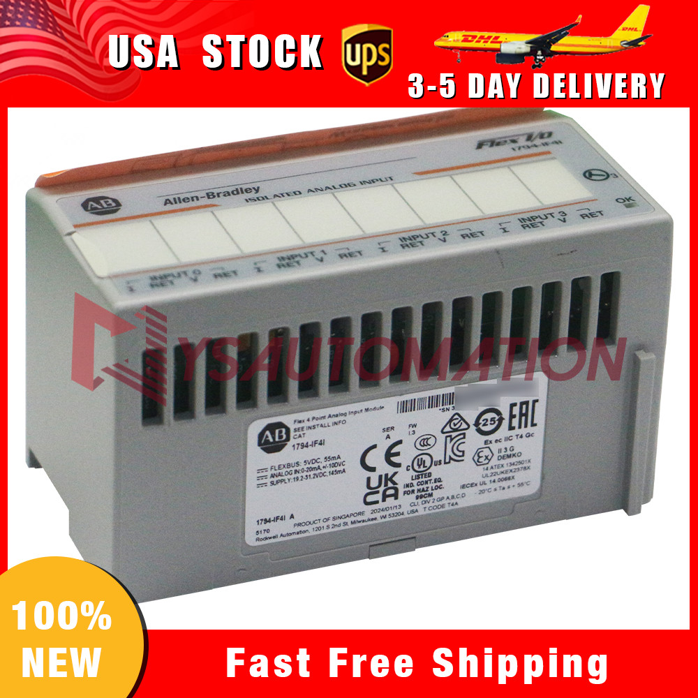 YG Factory Sealed AB 1794-IF4I SER A Flex 4 Point Analog Input Module 1794IF4I