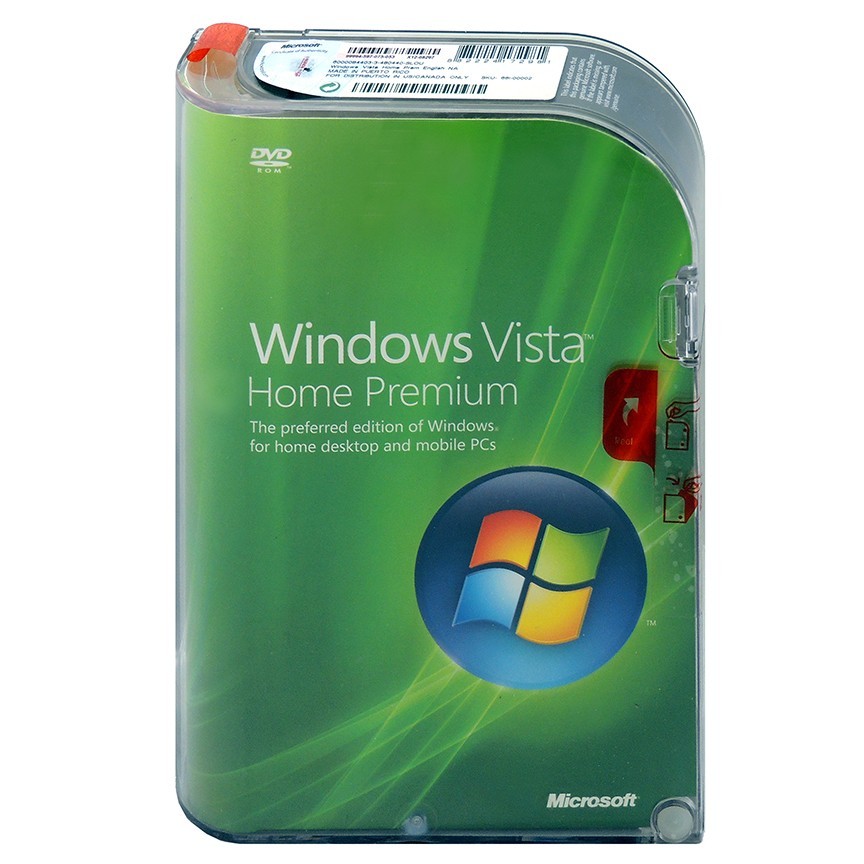 Microsoft Windows Vista Home Premium SKU 66I-00002 Retail Full Version NO RETURN