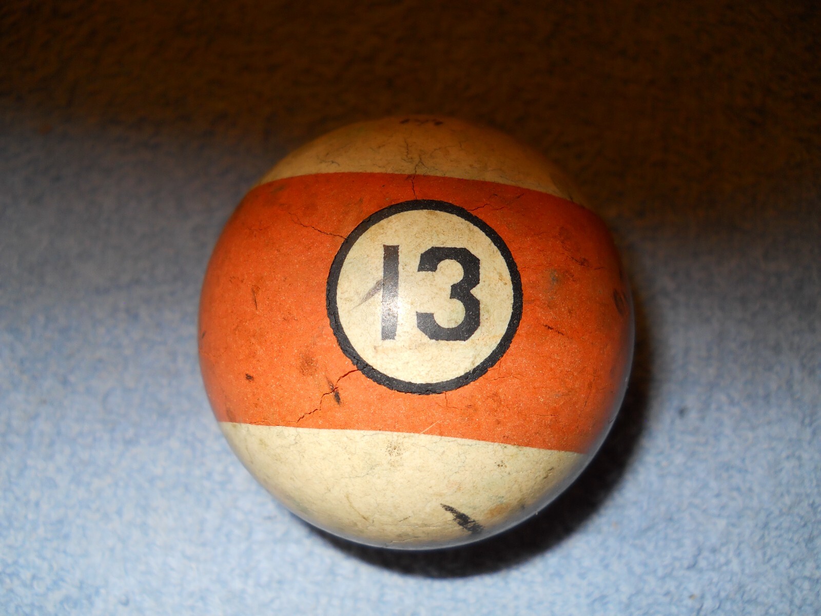 Vintage Clay Billiard Ball- #13