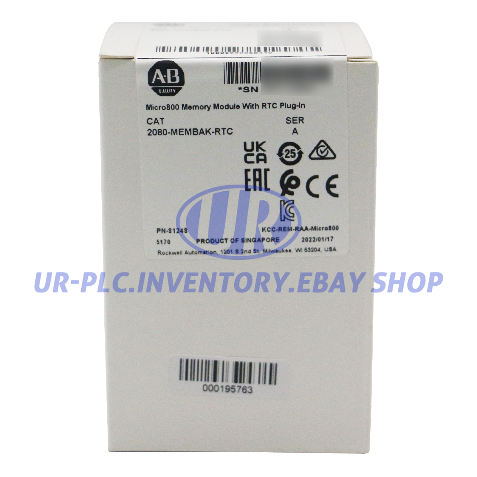 New Allen-Bradley 2080-MEMBAK-RTC 2080 Micro800 System Memory Plug In Module