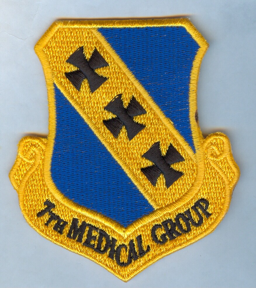 USAF / US Air Force 7th MEDICAL GROUP - FULL COLOR PATTERN .... MINT .....  X