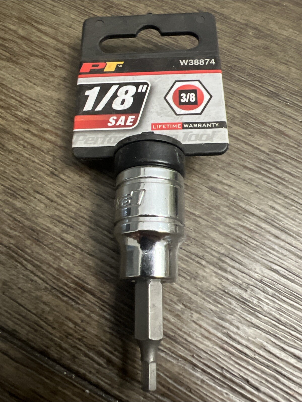 Performance Tool W38874 3/8" Drive Hex Bit Socket, 1/8"