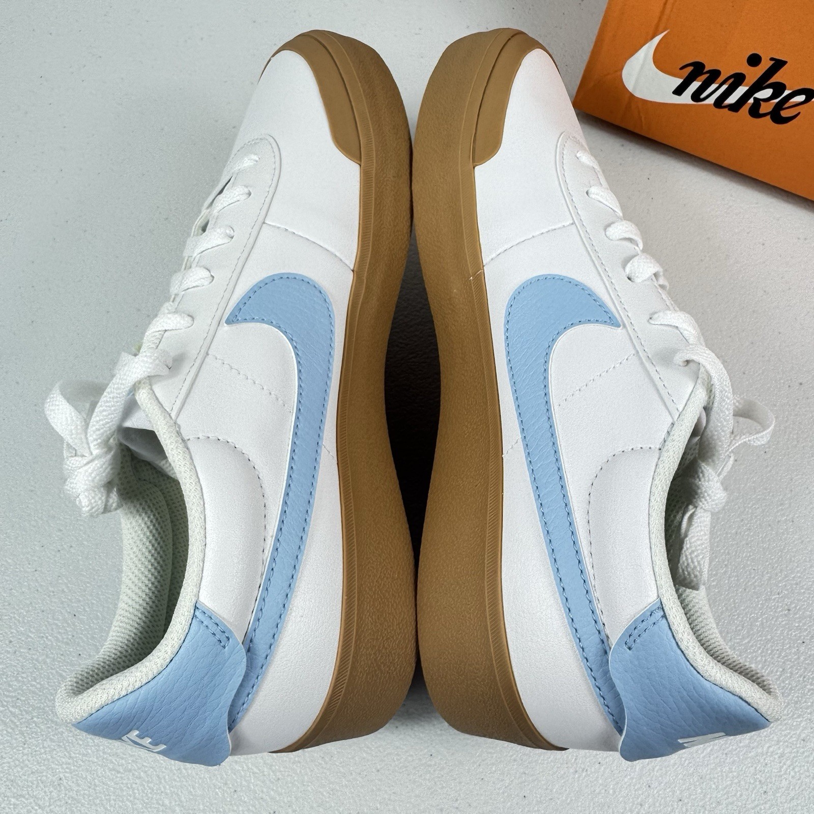 Nike Court Shot Sneakers White Blue Gum Men’s Sizes 7 8 9 10 Style FQ8146-114