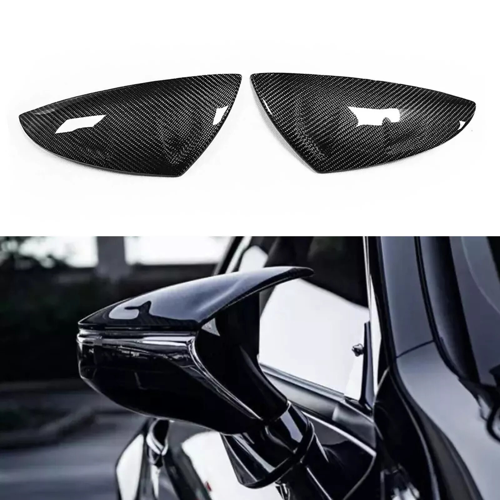 For Lexus IS IS300 IS350 IS500 2021-2025 M Style Carbon Fiber Mirror Caps Covers