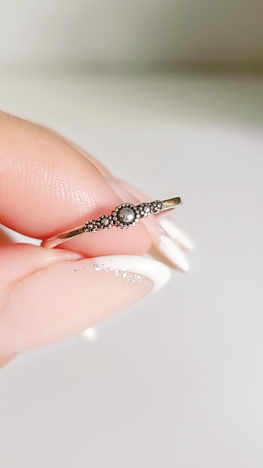 Dainty Thin Bali Sterling Silver Ring - Thin Band Minimalist Stackable Ring