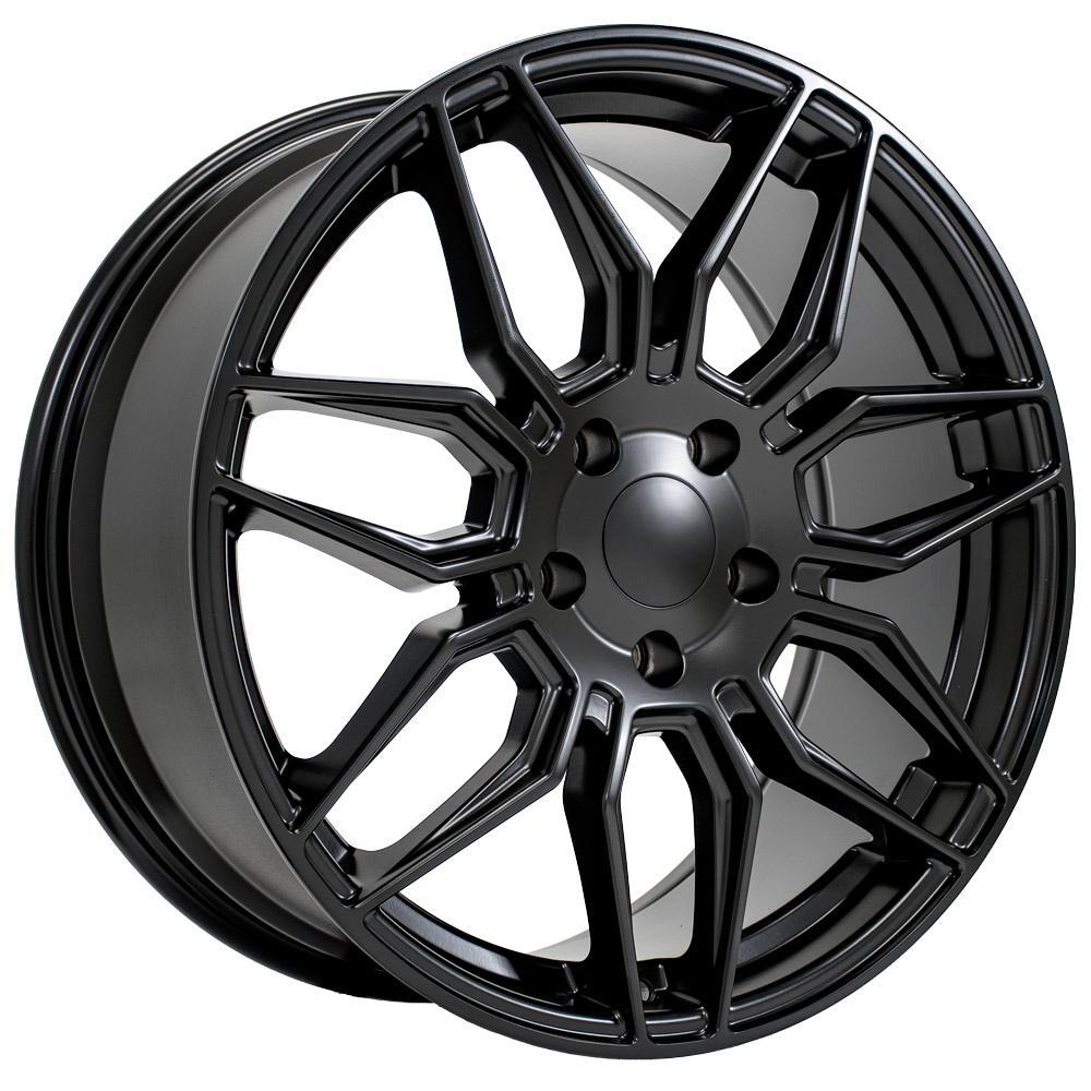 19 inch Front Satin Black Wheel Fits C8 Corvette Style Rim