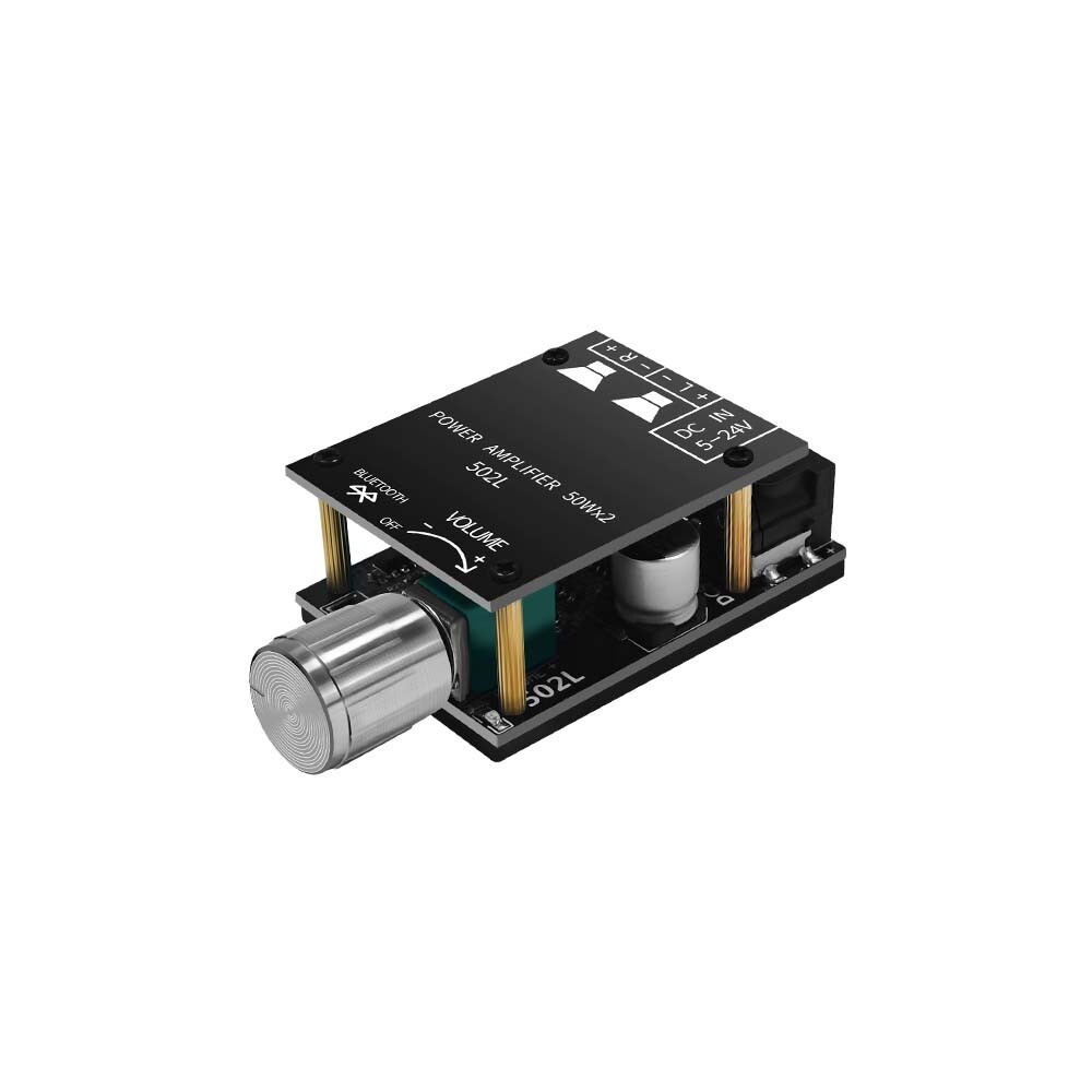 ZK-502L Mini Bluetooth 5.0 DC Amplifier Board Audio Digital Power 2*50W