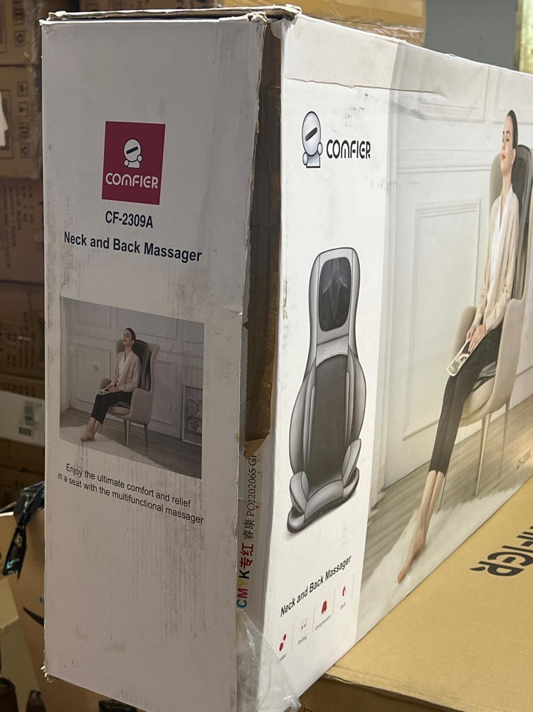 COMFIER Massager Chair with Heat, Shiatsu Neck Back Massager Portable with