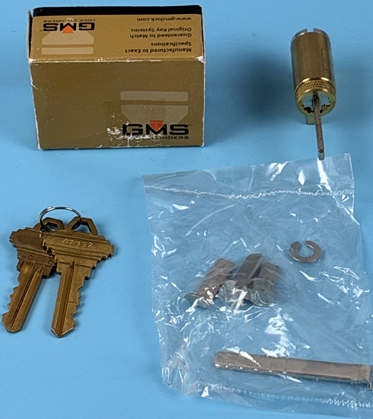 GMS Knob Cylinder K001-SC-26D Schlage C Knob, Lever, Deadbolts; Satin Chrome!
