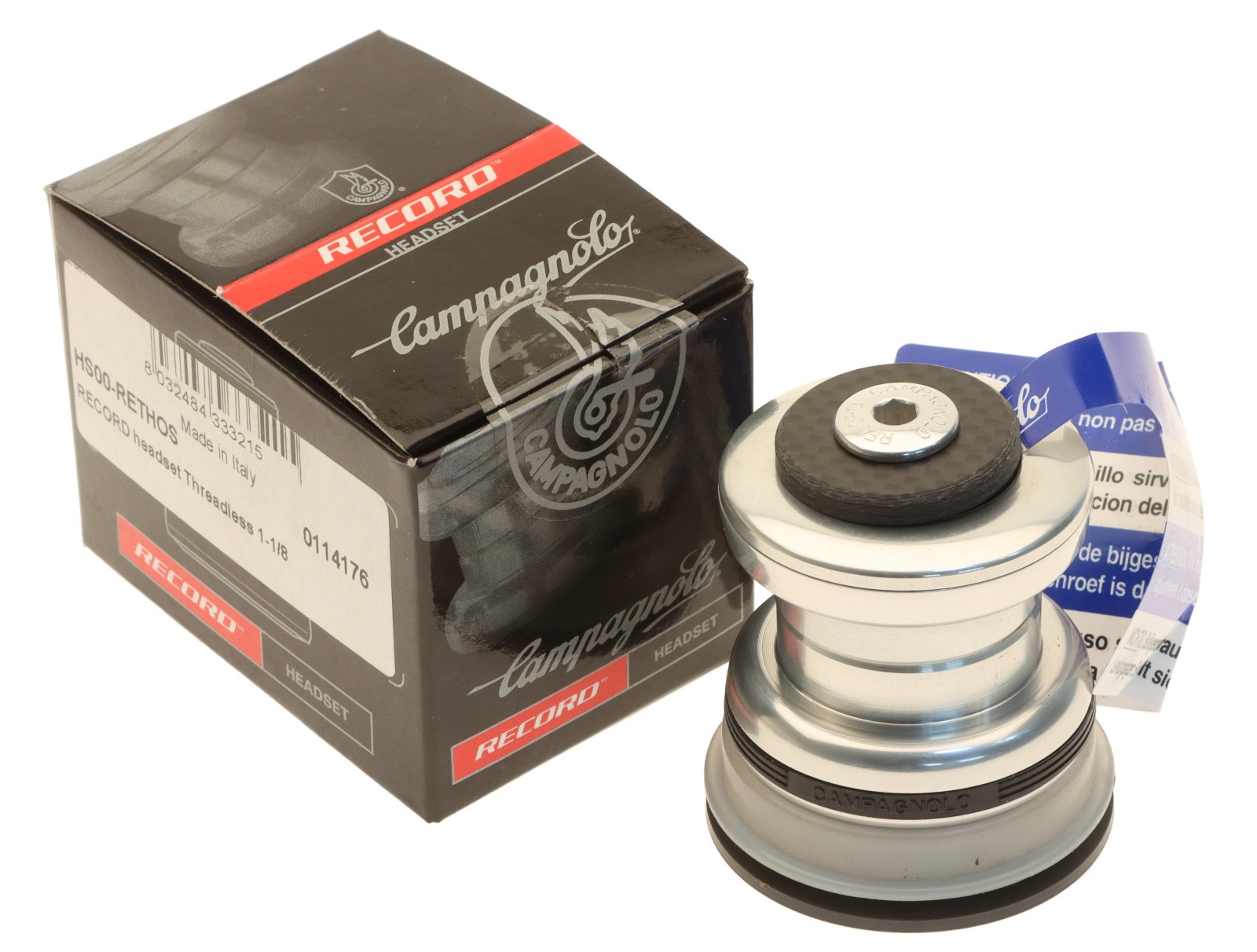 Campagnolo Record Headset HS00-RETHOS 1 1/8" Threadless Silver 2000 NEW NOS