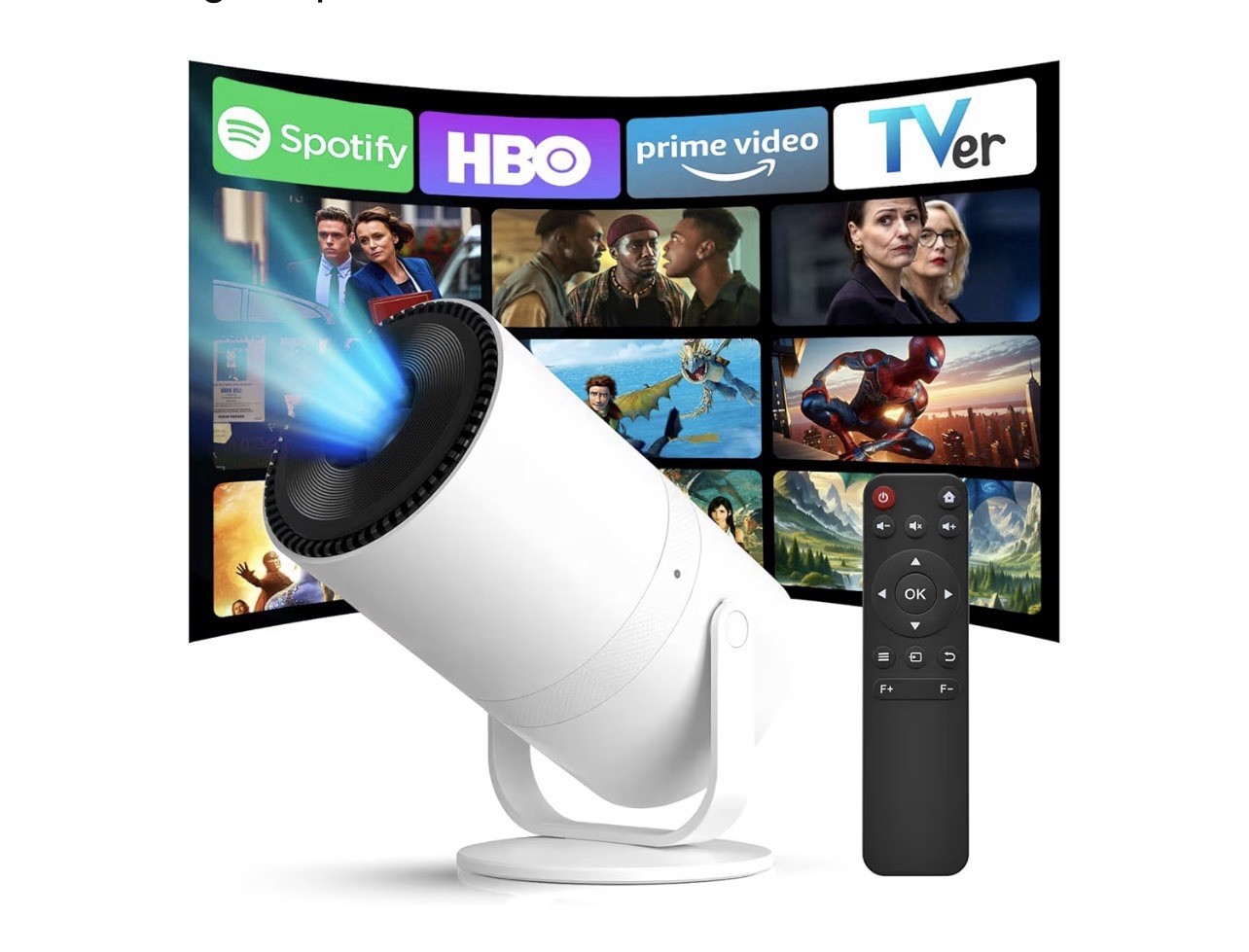 Smart Portable Mini Projector with WIFI and Bluetooth Compatible with Androids