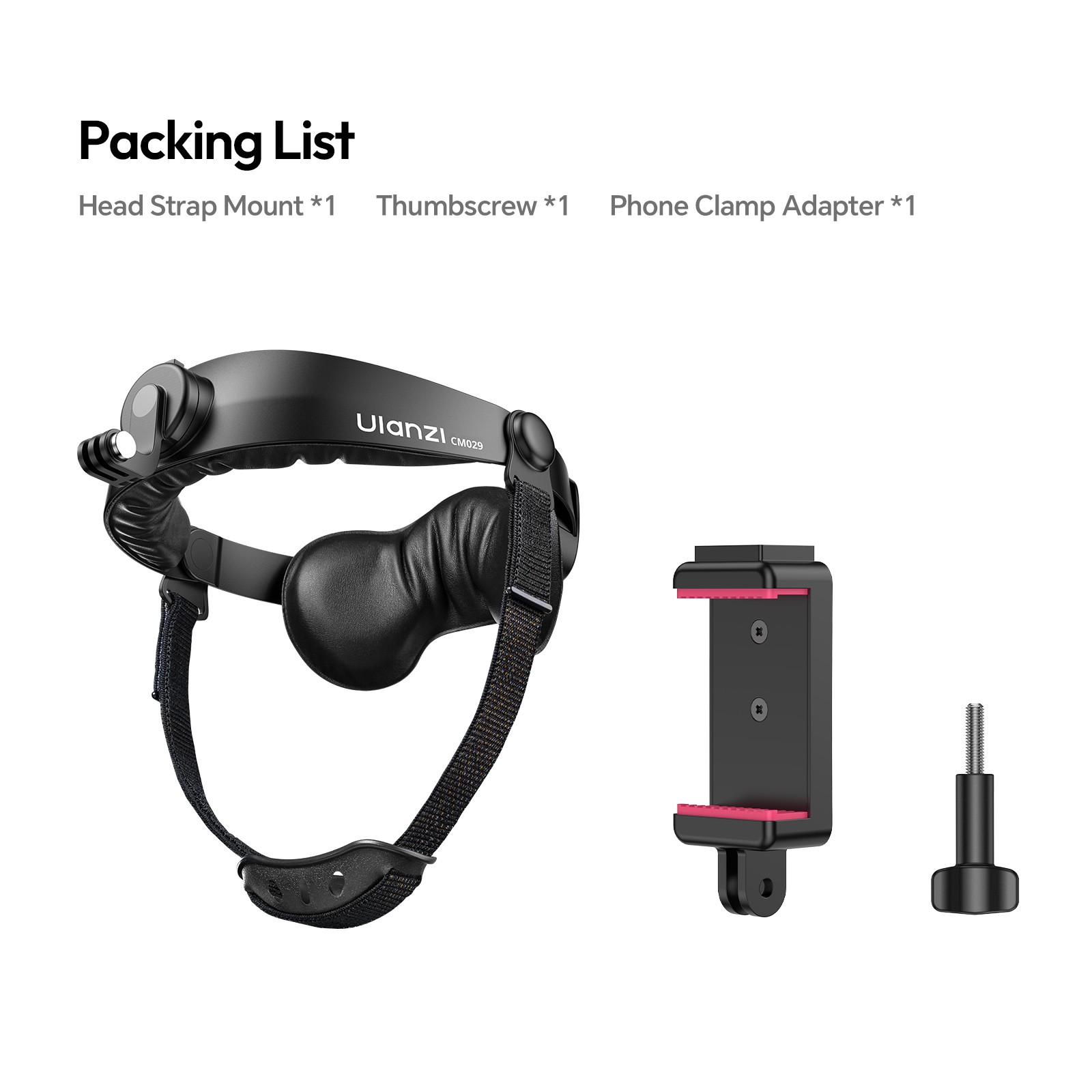 Ulanzi CM029 Adjustable Head Strap Mount for Action Cameras & Smartphones