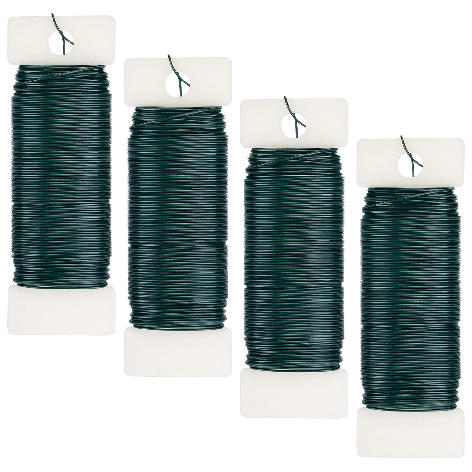 4 Pack Floral Wire131 Yards Paddle 22 Gauge Florist Wire Green for Wreath Making